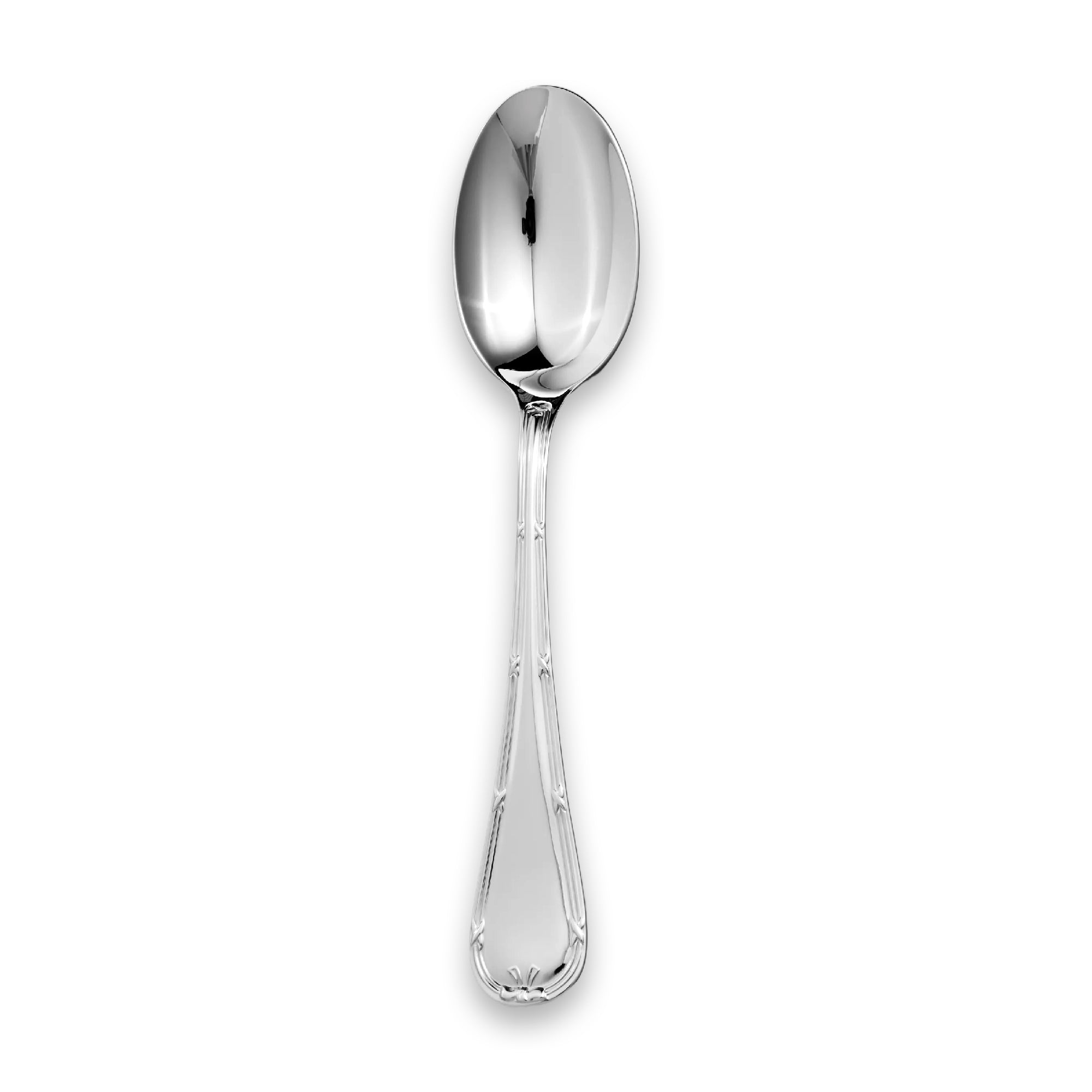 English Reed & Ribbon Dessert Spoon Carrs Silver