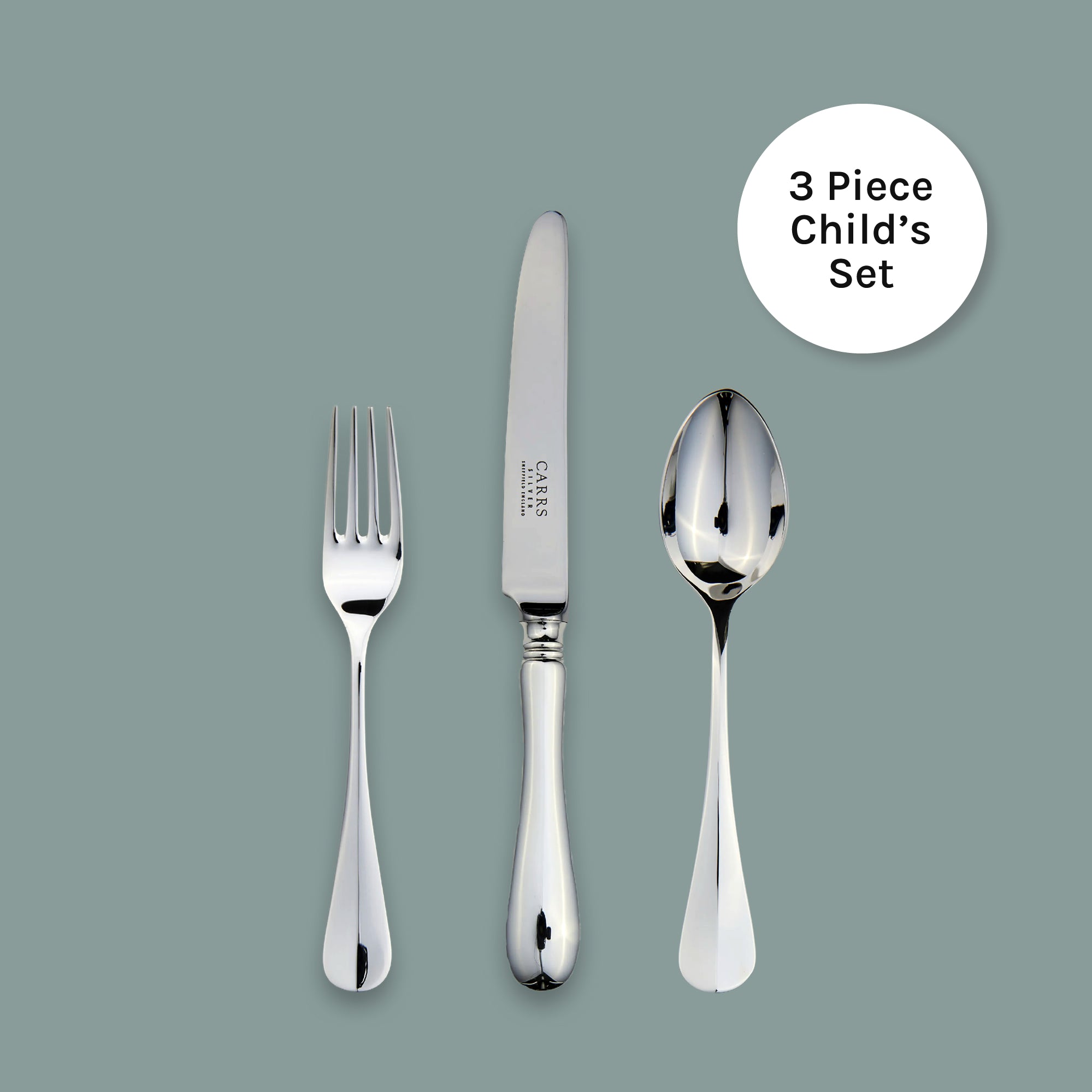 Baguette Cutlery Piece Child's Set – Carrs Silver