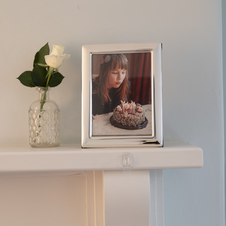 Plain Photo Frame Velvet Back Silver Plated Carrs Silver