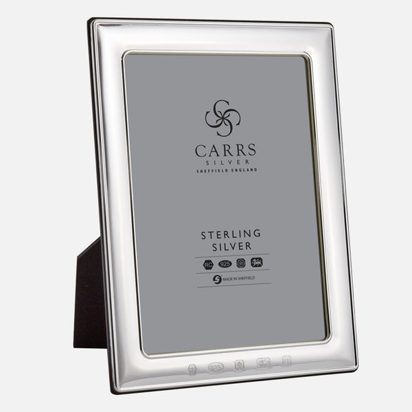 Feature Hallmark Sterling Silver Photo Frame With Wood Back
