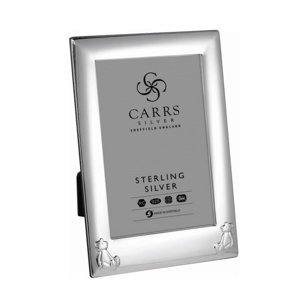 Child's Sterling Silver Teddy Bear Photo Frame 6" x 4" With Wood Back