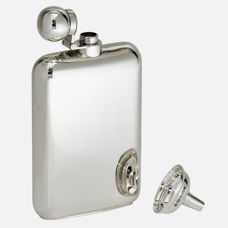 Hip Flask Sterling Silver Carrs Silver