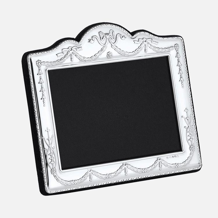 Traditional Sterling Silver Photo Frame, Velvet Back | Carrs Silver