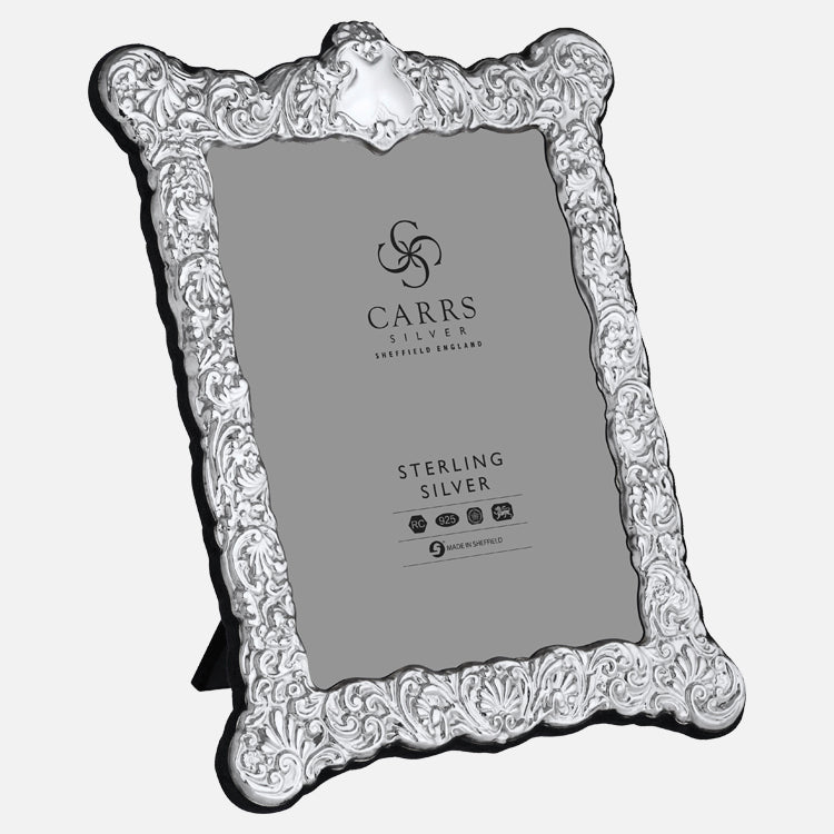 Carrs Silver フォトフレーム 8×6インチ 925 英国製 traditional-photo-frame-