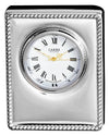 SALE - Mini Sterling Silver Clock With Grey Velvet Back