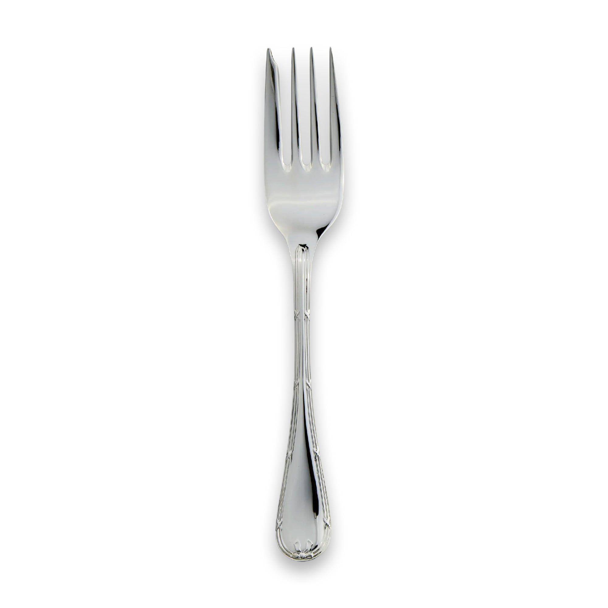 English Reed & Ribbon Salad Eating Fork | Carrs Silver