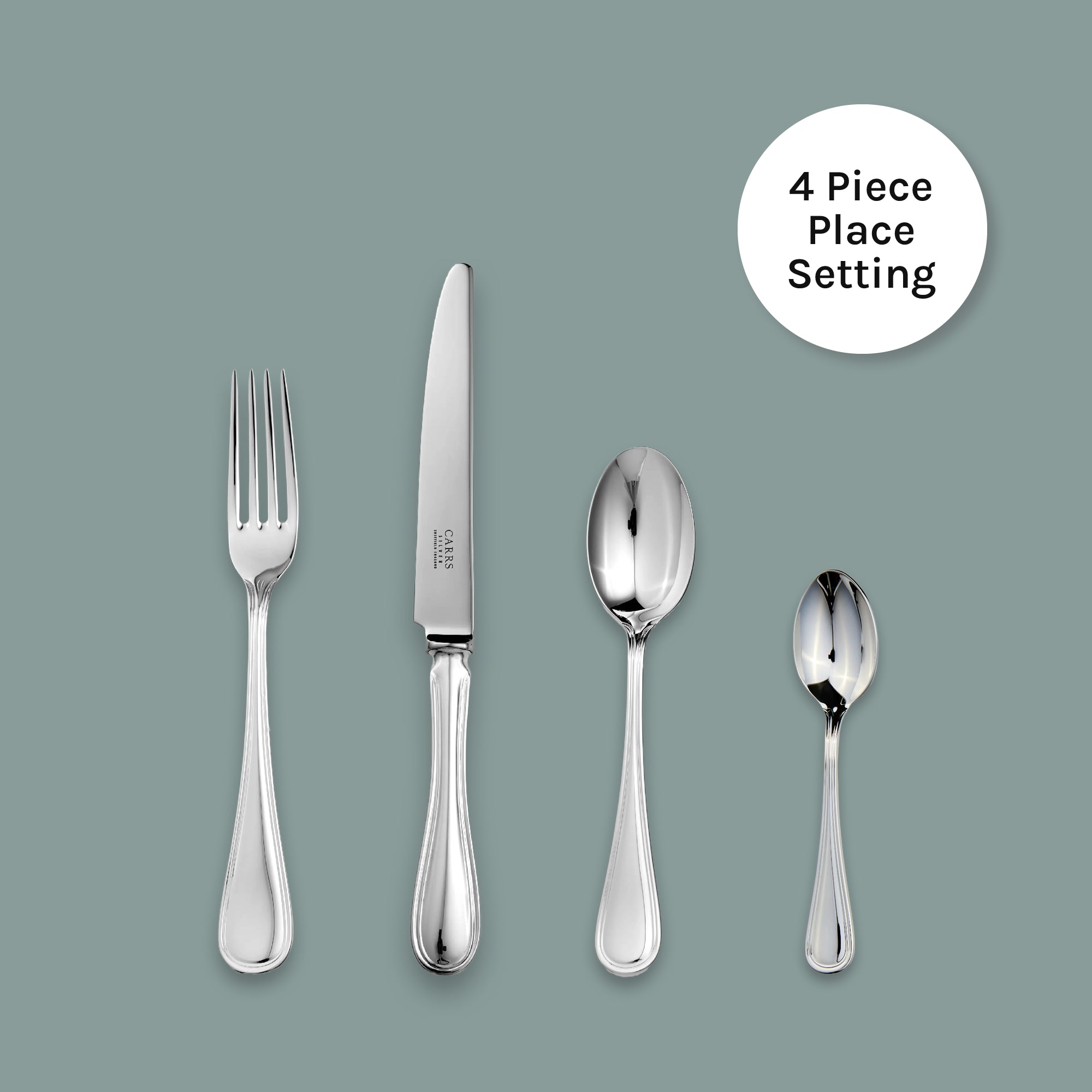 English Thread Silver Cutlery Carrs Silver