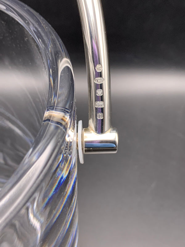 SLIGHT SECOND - 70% off - Sterling Silver & Glass Ice Bucket IB6-SS
