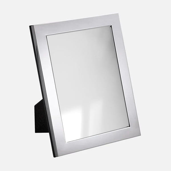Modern Flat Sterling Silver Mirror