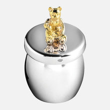 Load image into Gallery viewer, Bear Honey Jar Keepsake Sterling Silver
