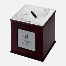 Load image into Gallery viewer, Sterling Silver Bear Money Box With Wood Base

