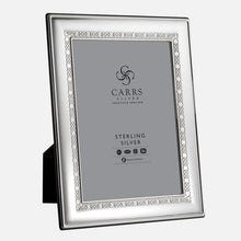 Load image into Gallery viewer, Celtic Sterling Silver Photo Frame With Black Wood Back
