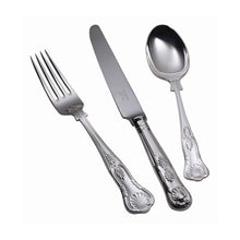 Load image into Gallery viewer, Child&#39;s Silver Plated 3 Piece Cutlery Set Kings Design
