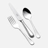 Child's Silver Plated 3 Piece Cutlery Set Bead Design