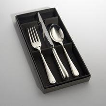 Load image into Gallery viewer, Child&#39;s Silver Plated 3 Piece Cutlery Set English Thread Design
