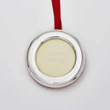 Load image into Gallery viewer, Round Photo Frame Christmas Hanging Decoration With Shield
