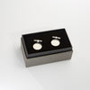 Plain Oval Sterling Silver Cufflinks