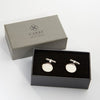 Plain Oval Sterling Silver Cufflinks