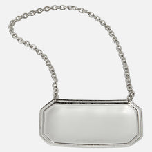 Load image into Gallery viewer, Sterling Silver Octagonal Decanter Label
