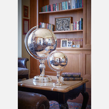 Load image into Gallery viewer, SALE - Small Silver Plated Decorative Globe
