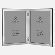 Load image into Gallery viewer, Double Sterling Silver Photo Frame With Wood Back
