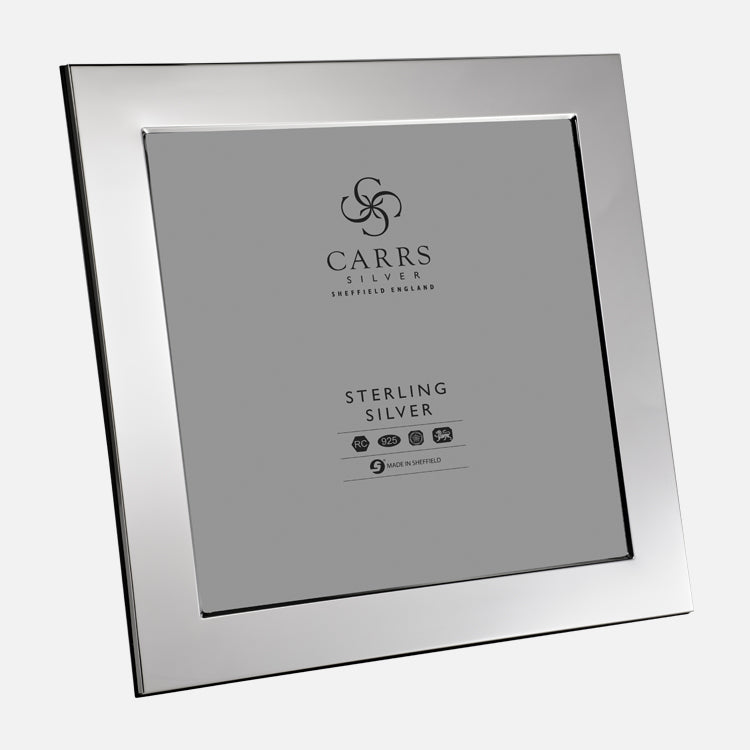 Modern Flat Photo Frame Wood Back Sterling Silver Carrs Silver