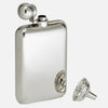 Sterling Silver Hip Flask In Presentation Case