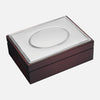 Medium Wooden Keepsake Box With Oval Beaded Sterling Silver Lid