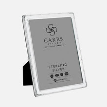 Load image into Gallery viewer, Narrow Border Reed &amp; Ribbon Sterling Silver Photo Frame With Grey Velvet Back
