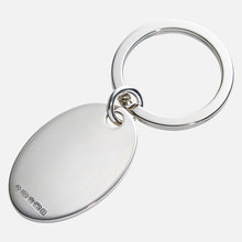 Load image into Gallery viewer, Oval Keyring Sterling Silver
