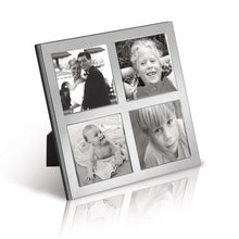 Load image into Gallery viewer, Quadruple Aperture Sterling Silver Photo Frame Wood Back 2.5&quot; x 2.5&quot;
