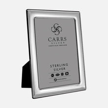 Load image into Gallery viewer, Plain Sterling Silver Photo Frame With Grey Velvet Back
