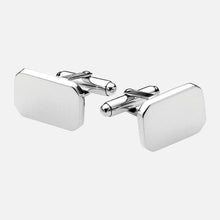Load image into Gallery viewer, SALE - 50% OFF - Plain Sterling Silver Rectangular Cufflinks
