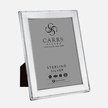 Load image into Gallery viewer, Reed &amp; Ribbon Sterling Silver Photo Frame With Wood Back
