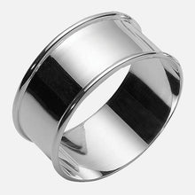 Load image into Gallery viewer, Sterling Silver Round Napkin Ring With Wrapped Edge
