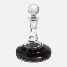 Load image into Gallery viewer, Ships Decanter Sterling Silver Spiral Cut 24% Lead Crystal
