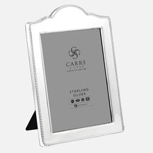 Load image into Gallery viewer, Traditional 7&quot; x 5&quot; Sterling Silver Photo Frame With Grey Velvet Back
