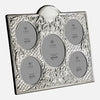 SALE - Traditional Multi Aperture Sterling Silver Photo Frame With Grey Velvet Back