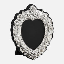 Load image into Gallery viewer, Traditional Photo Frame Grey Velvet Back 1.75x1.5 Sterling Silver
