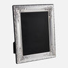 Traditional Sterling Silver Photo Frame With Grey Velvet Back