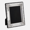 Traditional Sterling Silver Photo Frame With Grey Velvet Back