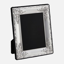 Load image into Gallery viewer, Traditional Sterling Silver Photo Frame With Grey Velvet Back

