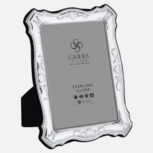 Load image into Gallery viewer, Traditional 7&quot; x 5&quot; Sterling Silver Photo Frame With Grey Velvet Back
