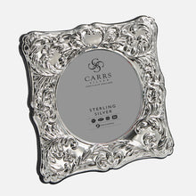 Load image into Gallery viewer, SALE - 50% OFF - Traditional 3.5&quot; Sterling Silver Photo Frame With Grey Velvet Back

