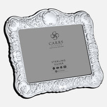 Load image into Gallery viewer, Traditional 5&quot; x 7&quot; Sterling Silver Photo Frame With Grey Velvet Back
