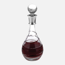 Load image into Gallery viewer, Wine Decanter Sterling Silver Spiral Cut 24% Lead Crystal
